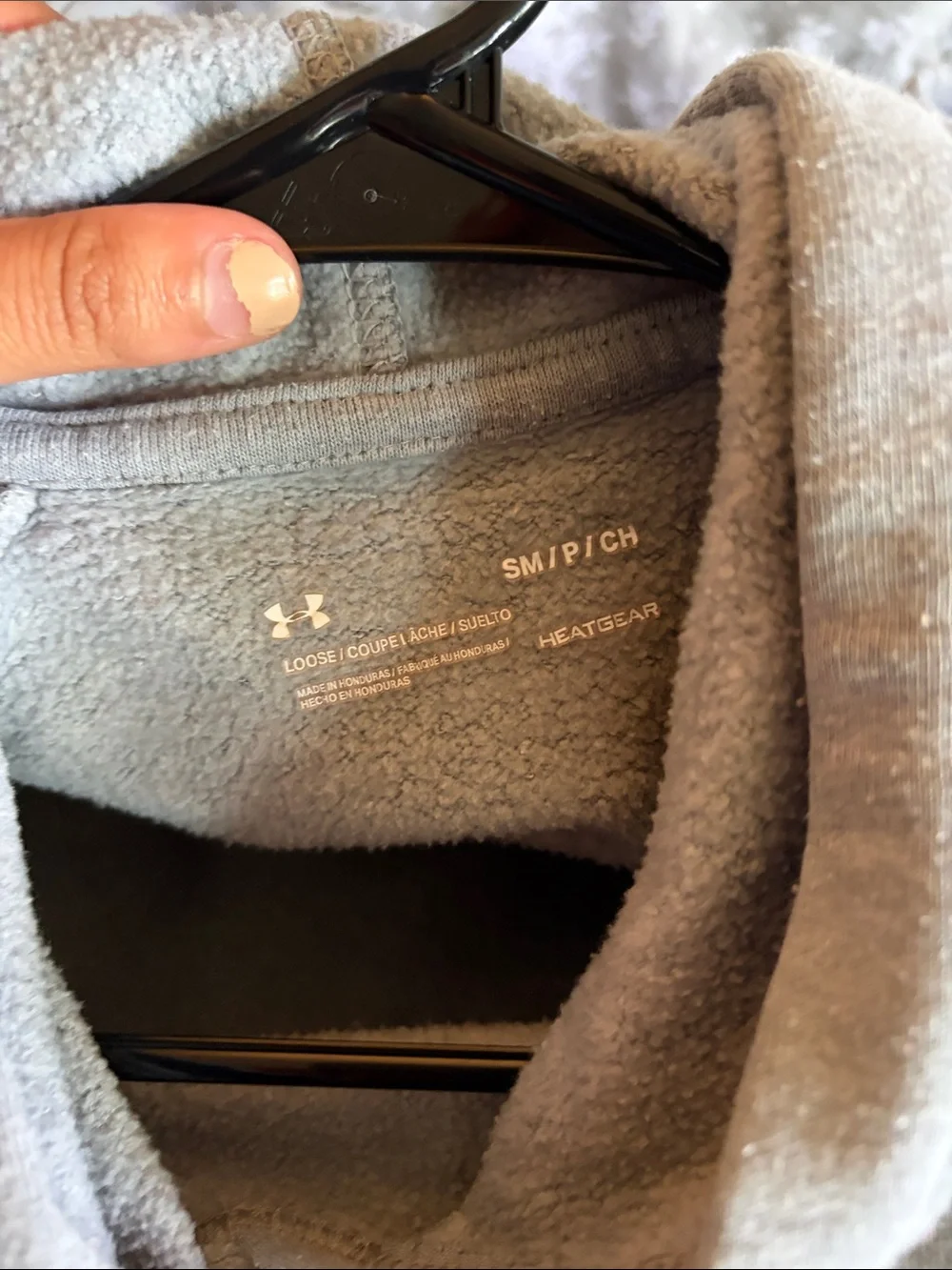Under Armour Light Gray Pullover Hoodie with White Logo